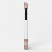 rosafarbene und weiße geschwungene Grenze Case-Mate iPhone Hülle (Hinten/Links)