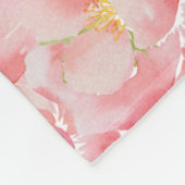 Rosafarbener Blumengarten Wasserfarbe Fleece Blank (Ecke)