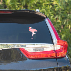 Rosafarbener Flamingo-Schnitt Aufkleber