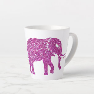 rosafarbener Glitterelefant Milchtasse