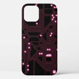 rosafarbener Mikrochip-Schaltkreis-Hintergrund,Hin Case-Mate iPhone Hülle