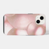 rosafarbener Perlen-Ästhetik-iPhone-14-Case. iPhone Hülle (Rückseite (Horizontal))