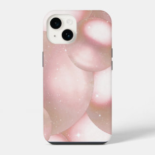rosafarbener Perlen-Ästhetik-iPhone-14-Case. iPhone 14 Hülle