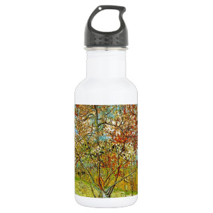 Rosafarbener Pfirsichbaum in Blüte Erinnerung an M Edelstahlflasche