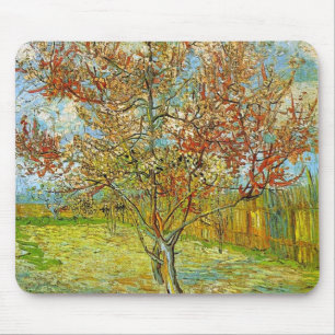 Rosafarbener Pfirsichbaum in Blüte Erinnerung an M Mousepad