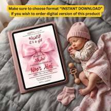 rosafarbener Schleifen-Muslim-Baby-Mädchen-Aqeeqah