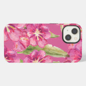 rosafarbener Wasserfarben-Blumen-iPhone 13-Case. iPhone Hülle (Rückseite (Horizontal))