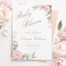 Rosafarbenes Baby in Bloom Baby Shower