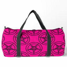 rosafarbenes Baphomet-Pentagramm Halloween