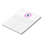 rosafarbenes böse Auge Notizblock (Rotiert)