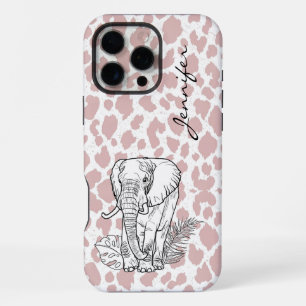Rosafarbenes Elefant-iPhone iPhone 16 Pro Max Hülle