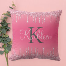 Rosafarbenes Erröten, tropfender Glitter, Roségold