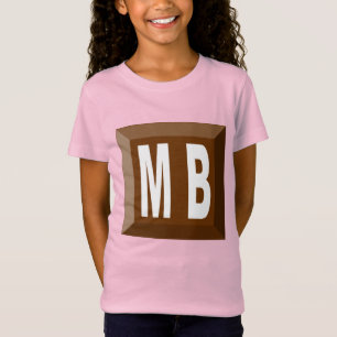 Rosafarbenes feines Jersey-T-Shirt für Mädchen MAN T-Shirt