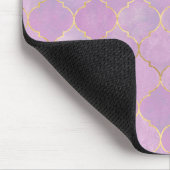 Rosafarbenes Goldener Marokkanischer Muster  Mousepad (Ecke)