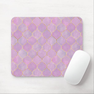 Rosafarbenes Goldener Marokkanischer Muster  Mousepad