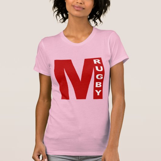 Rosafarbenes Jersey-T-Shirt MILANO RUGBY T-Shirt (Vorderseite)