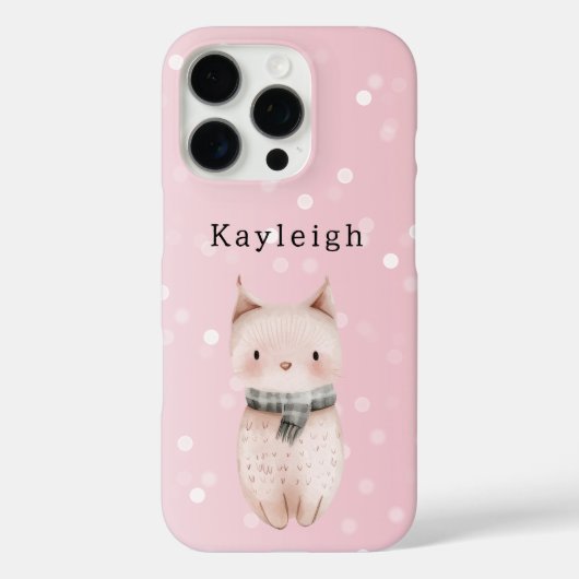 Rosafarbenes Katzen-Konfetti-Punkte Case-Mate iPhone Hülle (Rückseite)