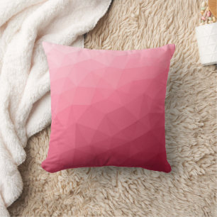 Rosafarbenes Licht Gradient geometrisches Maschenm Kissen