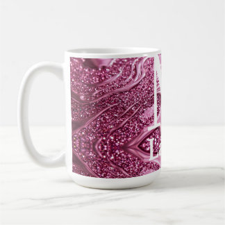 rosafarbenes metallisches abstraktes glänzendes Mo Kaffeetasse
