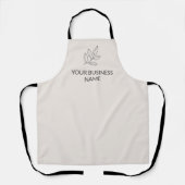 Rosafarbenes minimalistisches kleines botanisches schürze (Vorderseite)