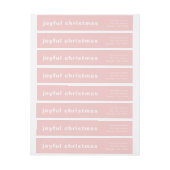 Rosafarbenes minimalistisches Weihnachts-Adresse-E (Bogen)