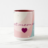 Rosafarbenes Minz-Abstrakt Modernes Sortiment Tasse (Zentrum)