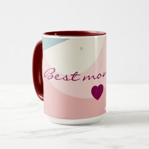 Rosafarbenes Minz-Abstrakt Modernes Sortiment Tasse
