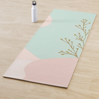 Rosafarbenes Minz-Abstrakt-Trend-Kollektion Yogamatte