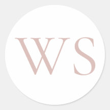 Rosafarbenes Monogramm Anfangsbuchstaben Umschlag
