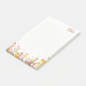 Rosafarbenes Monogramm Post-it Notes | Minimalisti Klebezettel (angewinkelt)