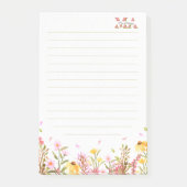 Rosafarbenes Monogramm Post-it Notes | Minimalisti Klebezettel (Vorderseite)