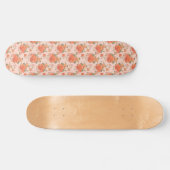 rosafarbenes orange Blumenmuster Hochzeit Frühling Skateboard (Horizontal)