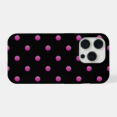 rosafarbenes Punkte-Muster iPhone Hülle (Rückseite (Horizontal))