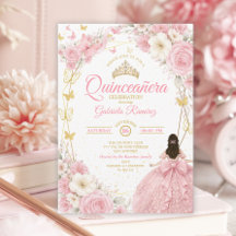 Rosafarbenes Quinceañera Golden Tiara Schmetterlin