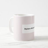 Rosafarbenes rechteckiges Geschäftslogo Kaffeetasse (Vorderseite Links)