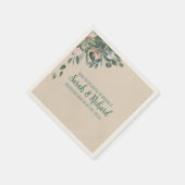 Rosafarbenes Salbei-Blumenhochzeit Serviette (Ecke)