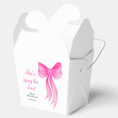 Rosafarbenes Schleifen-Junggesellinnenabschied  Geschenkschachtel (Geöffnet)