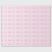 rosafarbenes Schleifendesign Geschenkpapier (Flach)