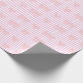 rosafarbenes Schleifendesign Geschenkpapier (Ecke)
