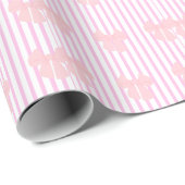 rosafarbenes Schleifendesign Geschenkpapier (Rolleneckpunkt)