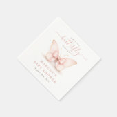 Rosafarbenes Schmetterlings-Schleifchen Mädchen Ba Serviette (Ecke)