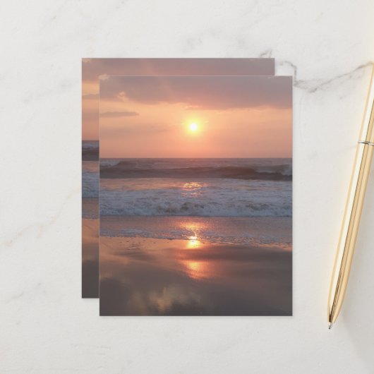 Rosafarbenes Sonnenuntergang (Vorderseite/Rückseite Beispiel)