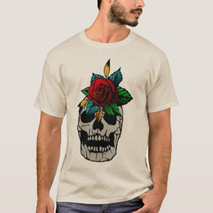 Rosafarbenes Totenblatt Tattoo 9 T-Shirt