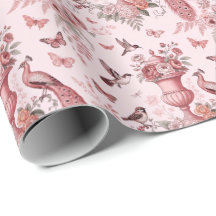 Rosafarbenes und weißes Chinoiserie-Toile-Muster
