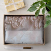 Rosafarbenes verziertes Perlen- und Blumenseidenpa Seidenpapier (Geschenk)