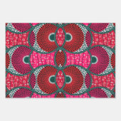 Rosafarbenes Wax Africain-Geschenkpapier Geschenkpapier Set (Vorderseite 2)