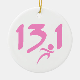 RosaHalbmarathon 13,1 Keramikornament
