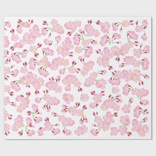 Rosakirschblütes der vollen Blüte Muster Geschenkpapier (Flach)