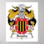 Rosales-Familienwappen Poster (Vorne)