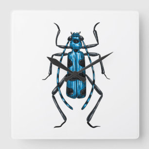 Rosalia Alpina beetle Quadratische Wanduhr